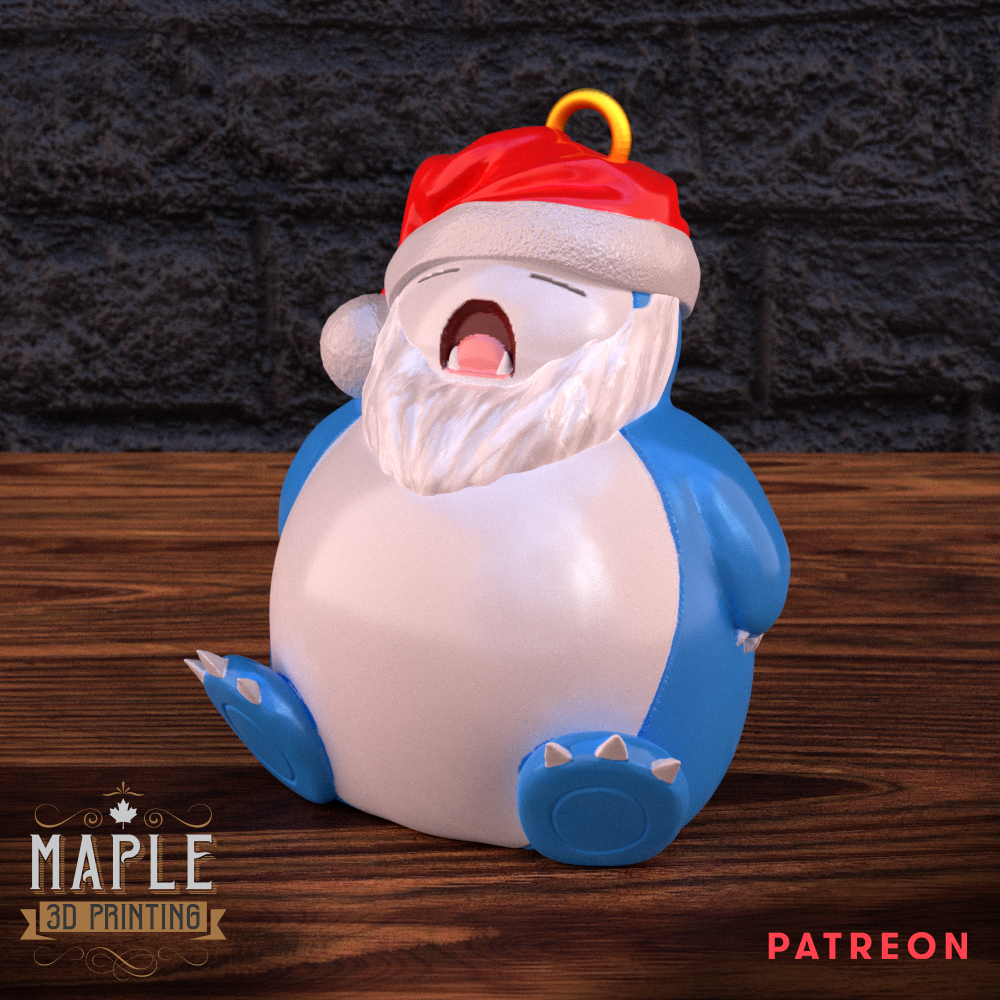 Santa Snorlax Ornament