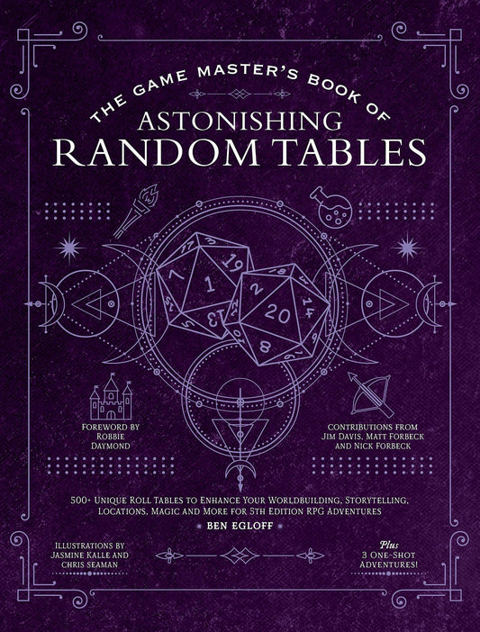 The Game Master's Book of Astonishing Random Tables 300+ Unique Roll Tables to Enhance Your Worldbuilding, Storytelling, Locations, Magic and More for 5th Edition RPG Adventures